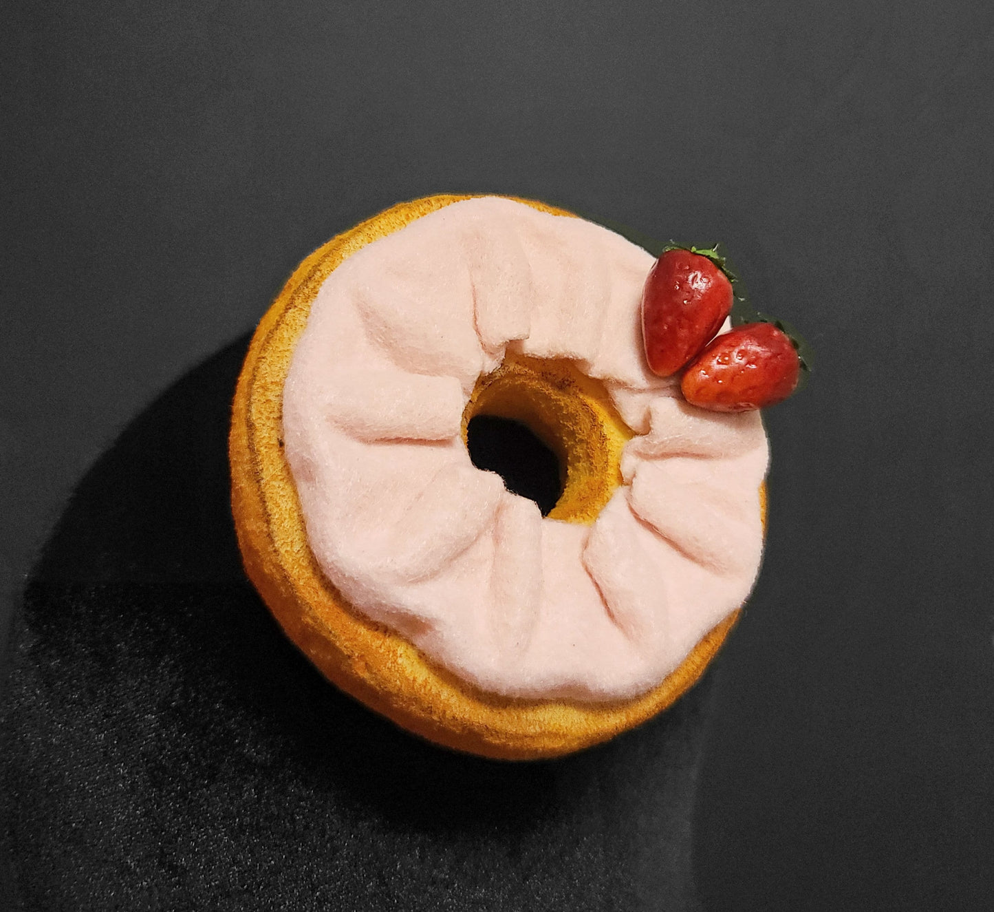 Delicious Strawberry Cream Cheese Bagel Fascinator Hat or Desk Decor ~ Made to Order