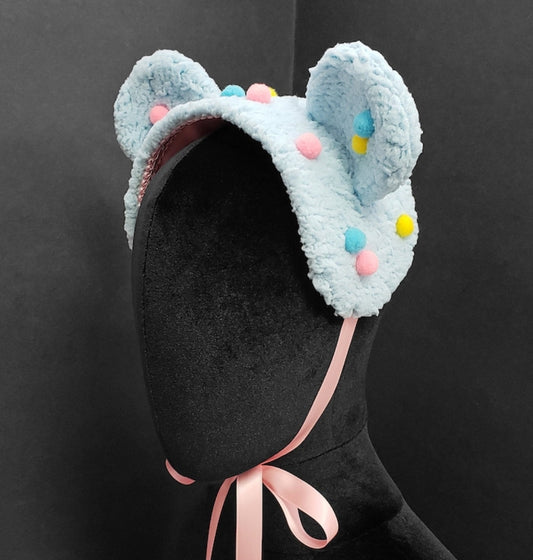 Baby Blue Bubblegum Ice Cream Bear Headdress ~ Made to Order