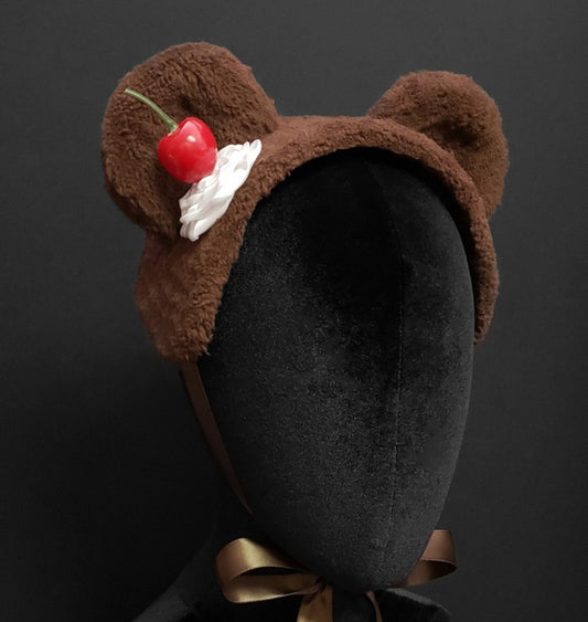 Chocolate Sundae Ice Cream Bear Headdress ~ Made to Order