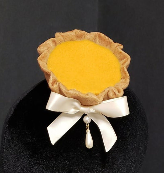 Elegant Sweet Egg Tart Dessert Fascinator or Desk Decor ~ Made to Order