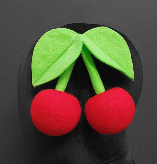 Giant Double Cherries Hair Clip or Desk Decor ~ Available in Three Cherry Colors! ~ Made to Order