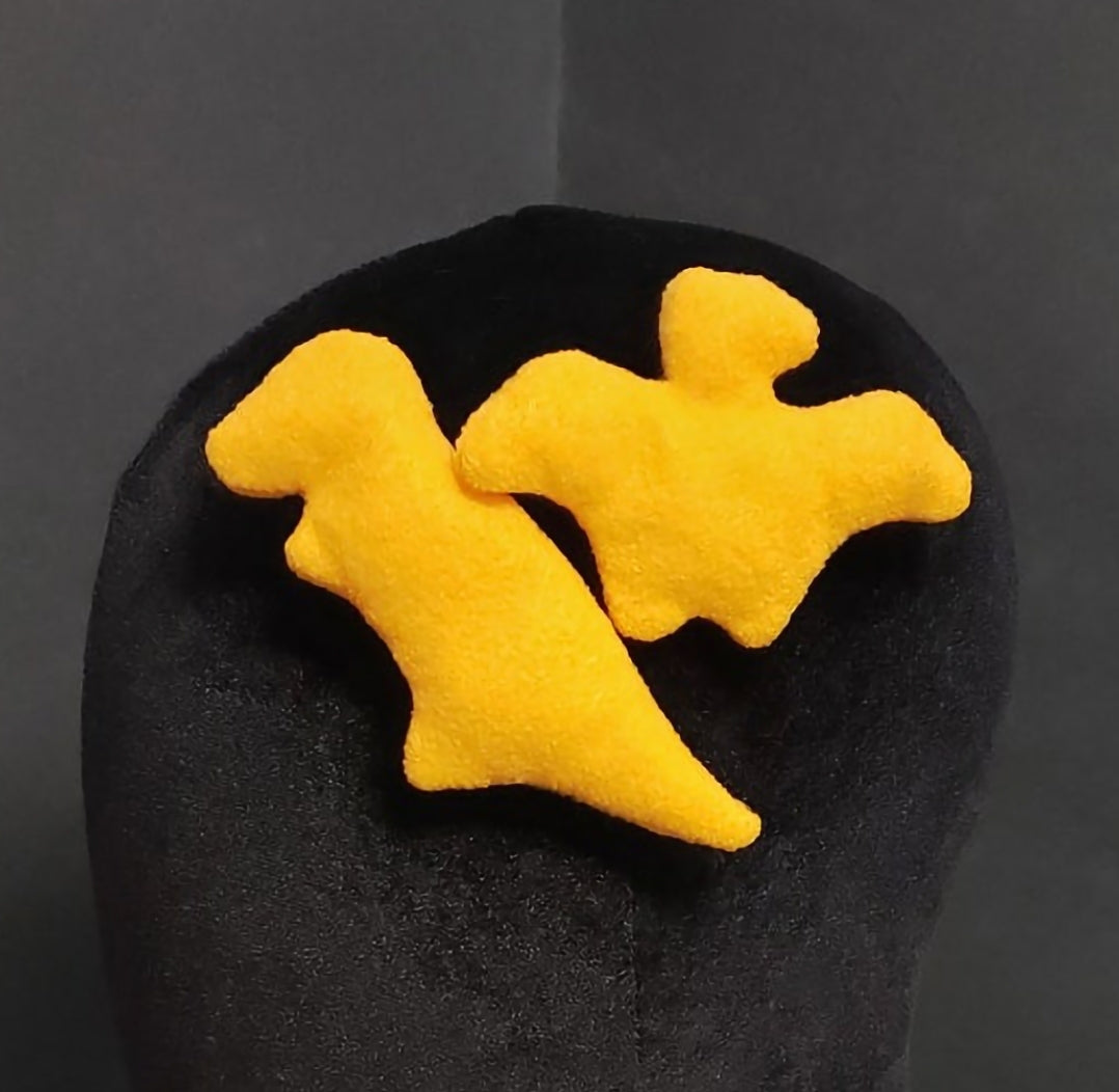 Plushy Dinosaur Nuggets Hair Clips and Pins ~ Made to Order