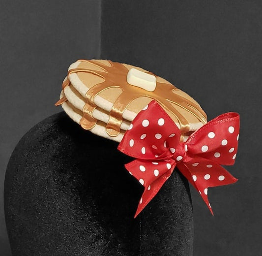 Sweet Honey Syrup Pancakes and Butter Fascinator or Desk Decor ~ Made to Order