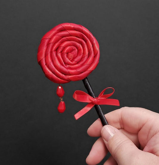 Vampire's Lollipop Clip or Pin ~ Made to Order