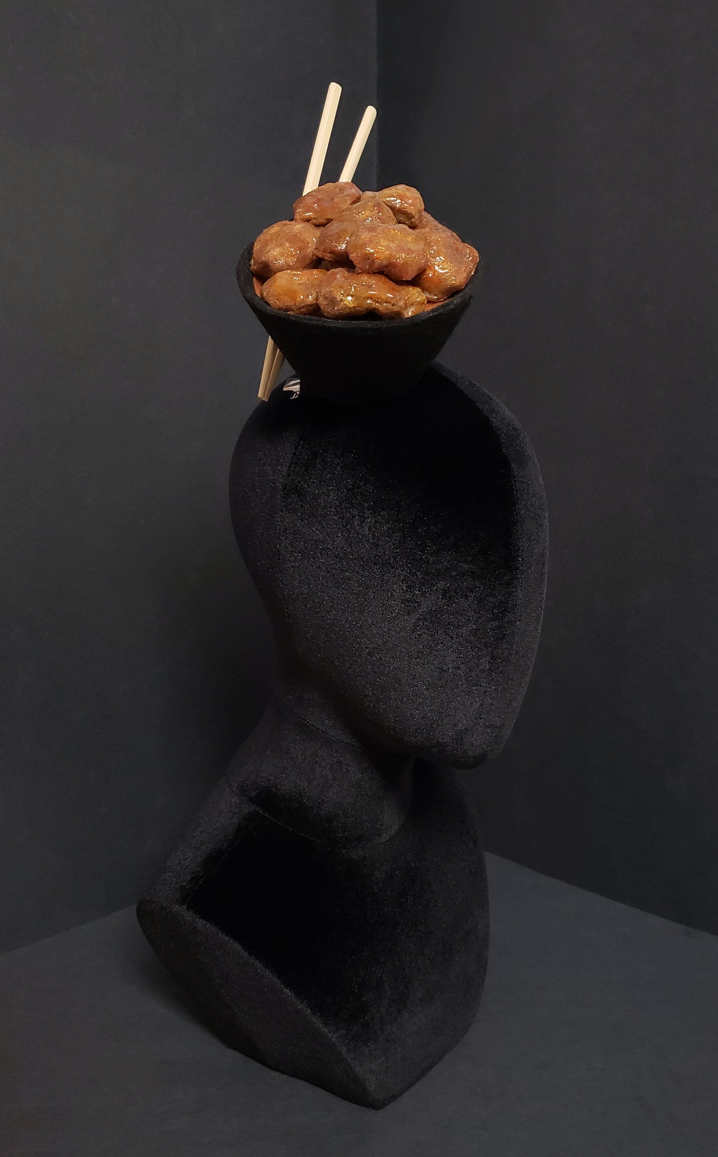 Orange Chicken Bowl Fascinator Hat or Desk Decor ~ Made to Order