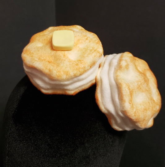 Golden Buttermilk Biscuit Hair Clips or Desk Decor ~ Made to Order