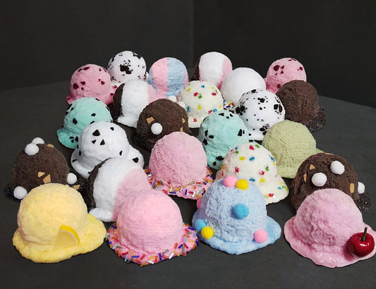 Melted Ice Cream Scoop Fascinator or Desk Decor ~ 20+ Flavors Available! ~ Made to Order