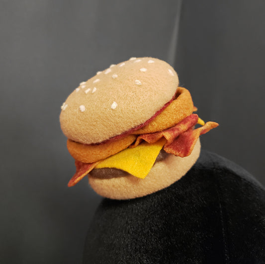 BBQ Bacon Cheeseburger Fascinator ~ Made to Order
