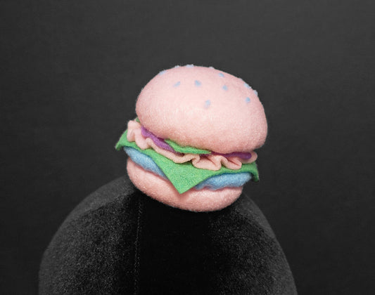 Pastel Cheeseburger Hair Clip or Desk Decor ~ Made to Order