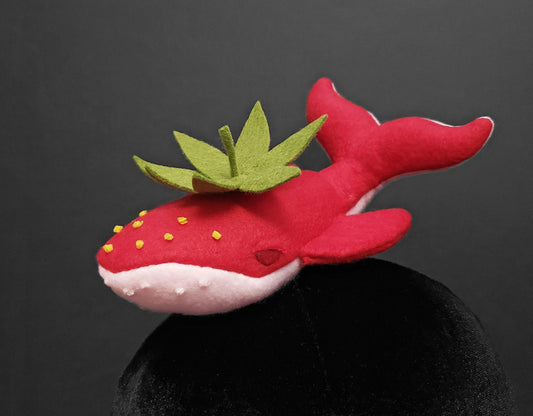 Sweet Strawberry Whale Fascinator or Desk Decor ~ Made to Order