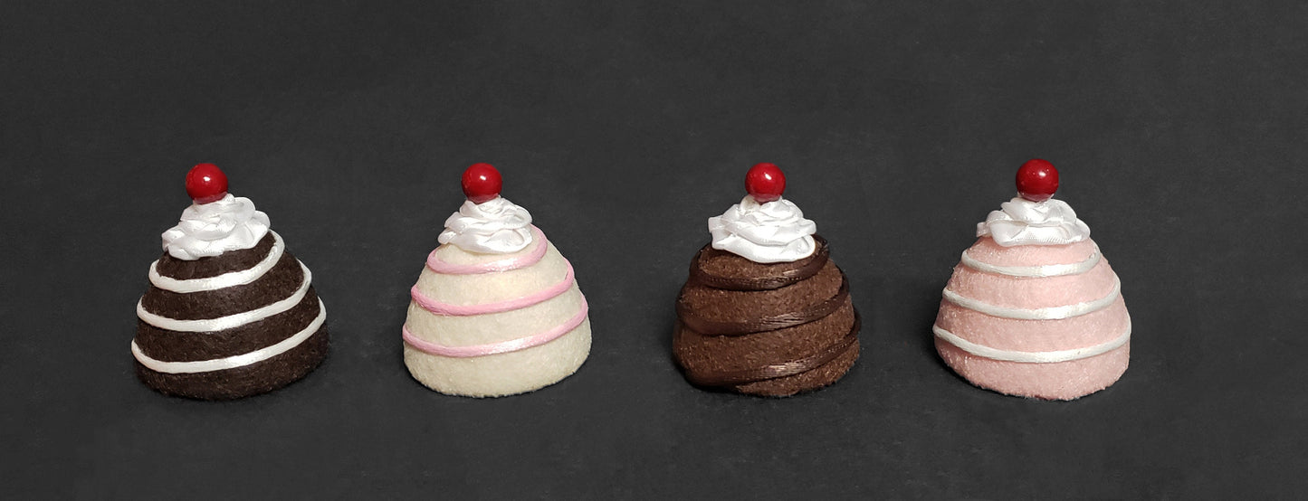 Candy Monster ~ Sweet Swirled Chocolate Cherry Topped Candy Cakes ~ One Cake ~ Made to Order