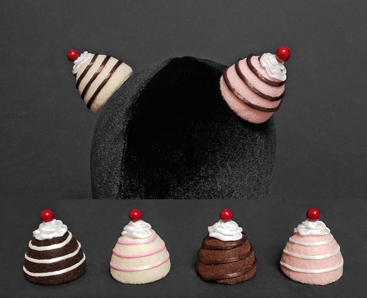 Candy Monster ~ Sweet Swirled Chocolate Cherry Topped Candy Cakes ~ One Cake ~ Made to Order