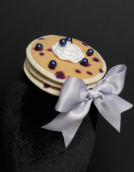 Sweet Blueberry Pancakes and Whipped Cream Fascinator or Desk Decor ~ Made to Order