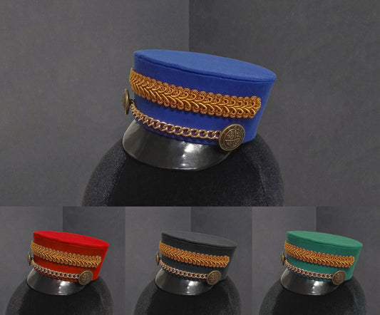 Mini Train Conductor Hat with Gold or Silver Detail ~ 12+ Colors Available ~ Made to Order