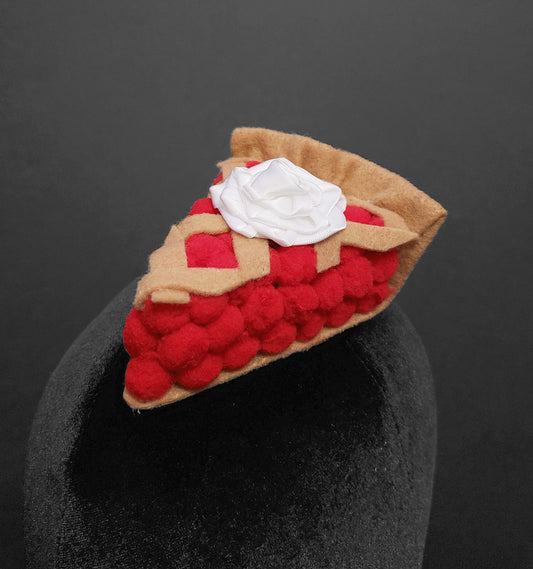 Sweet Cherry Pie Slice Hair Clip, Headband, or Desk Decor ~ Made to Order