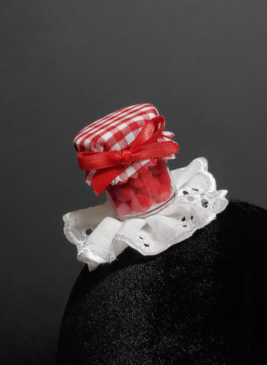 Sweet Country Cottage Strawberry Preserves Mini Jar Hair Clip ~ Made to Order