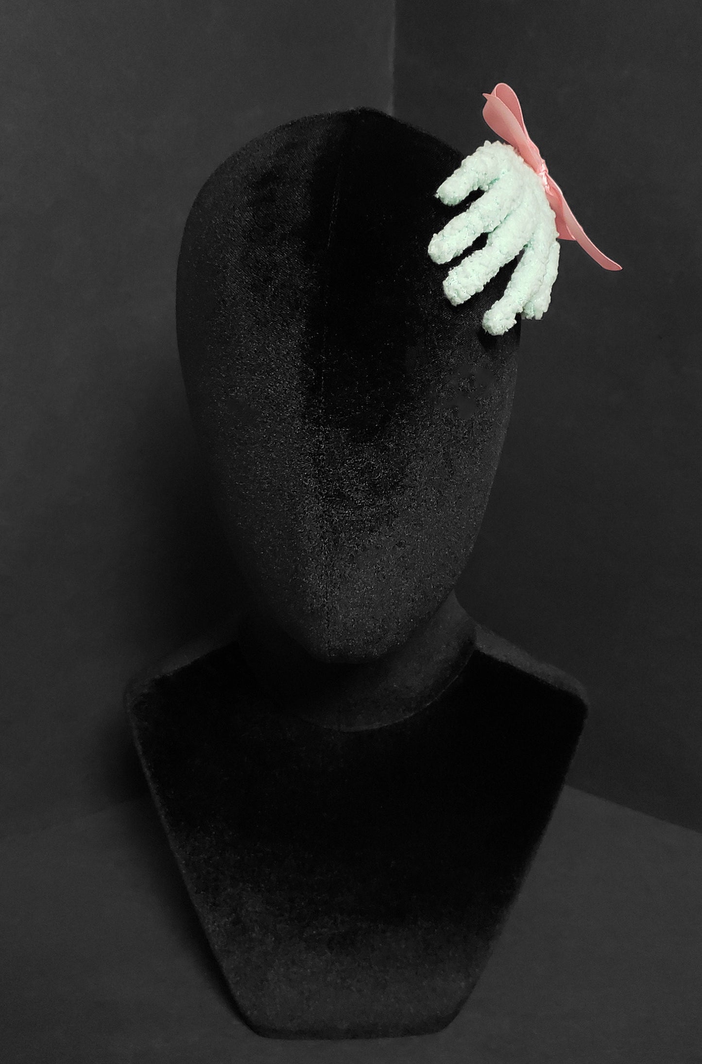 Creepy Cute Plushy Green Zombie Hand Barrette or Desk Decor ~ Made to Order