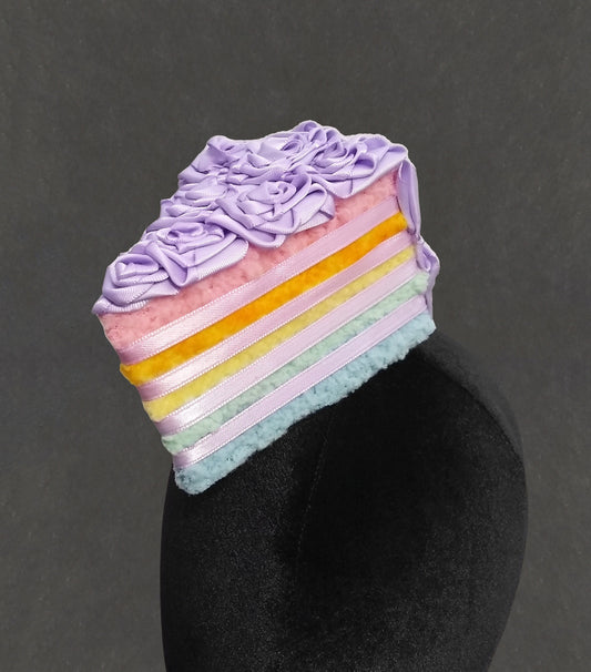 Rainbow Unicorn Cake Slice Fascinator or Desk Decor ~ Made to Order