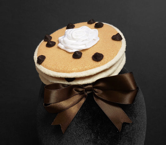 Sweet Chocolate Chip Pancakes and Whipped Cream Fascinator or Desk Decor ~ Made to Order