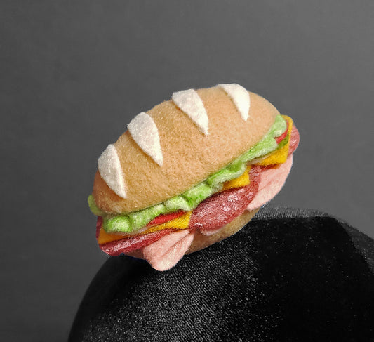 Mini Deli Sub Sandwich Hair Clip or Desk Decor ~ Many Toppings to Choose From! ~ Made to Order
