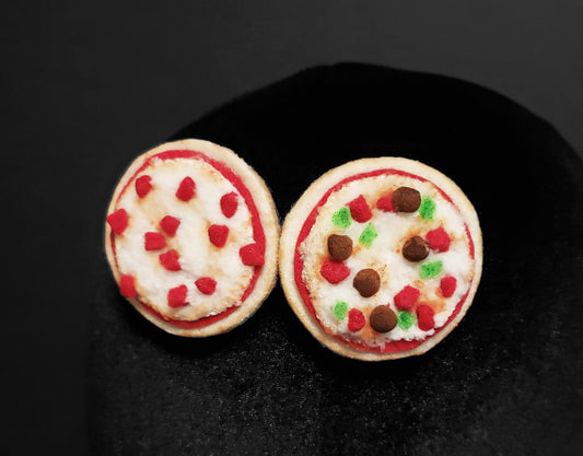 Bagel Bite Pizza Hair Clips, Pins, or Desk Decor ~ Made to Order