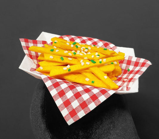 Basket Of Garlic Fries Fascinator or Desk Decor ~ Made to Order