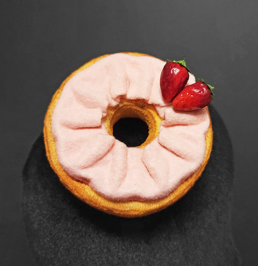 Delicious Strawberry Cream Cheese Bagel Fascinator Hat or Desk Decor ~ Made to Order