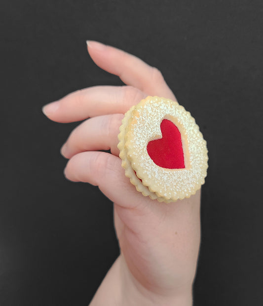 Sweet Jam Linzer Heart Cookie Ring ~ 5 Flavors Available ~ Made to Order