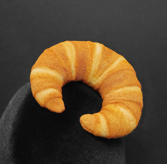 Flaky Golden Croissant Fascinator Hat ~ Made to order